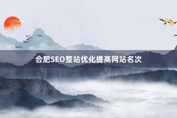 合肥SEO整站优化提高网站名次